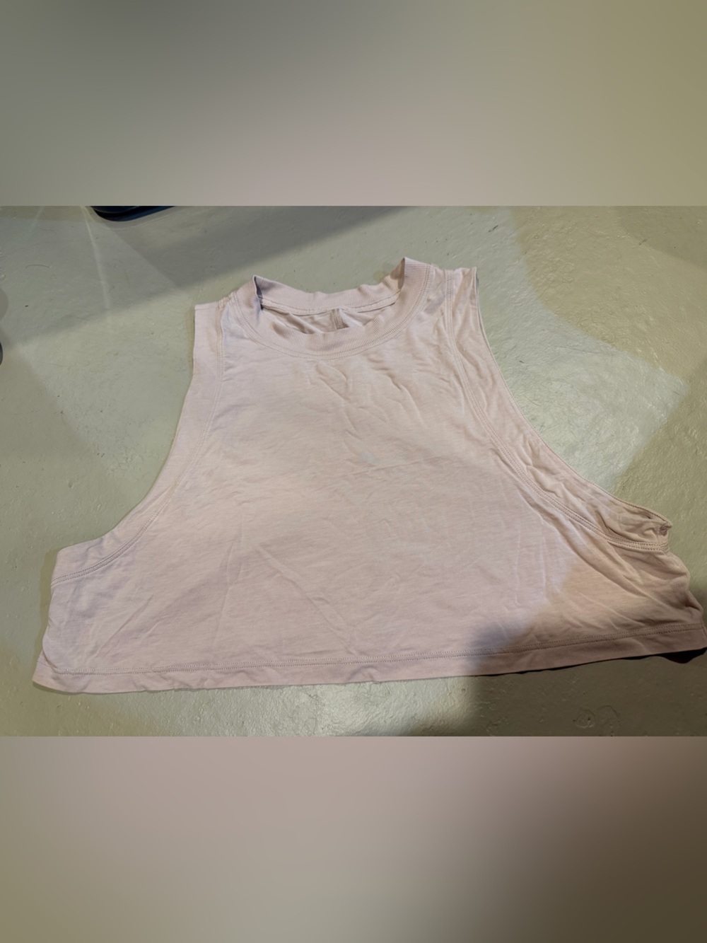 Light Cream Sleeveless Crop Tank Top